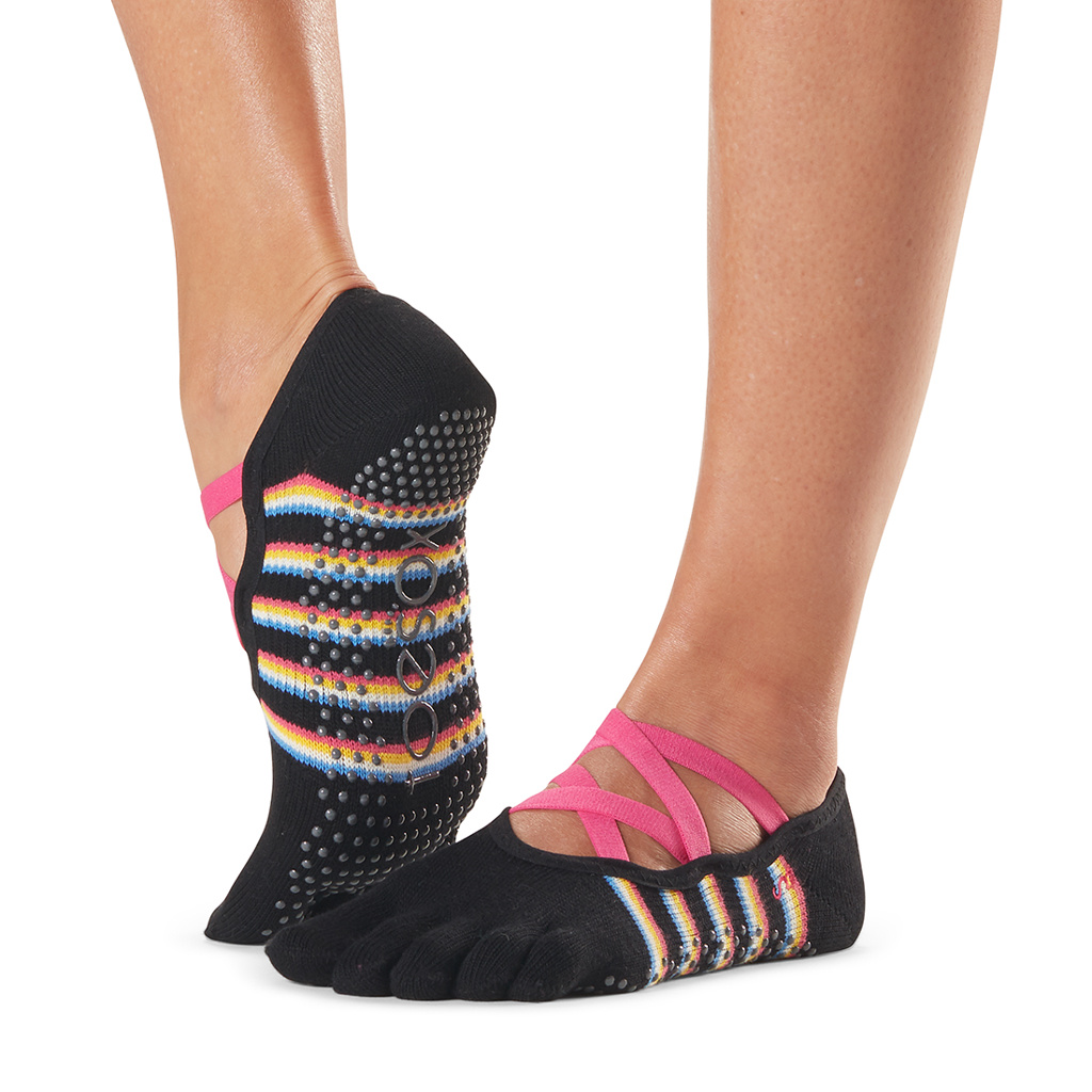 Half Toe Elle in Be Mine Grip Socks - ToeSox - Mad-HQ