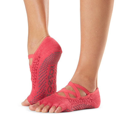 Half Toe Elle in Hermosa Grip Socks - ToeSox - Mad-HQ