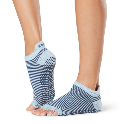 Mato & Hash Toeless Half Toe Yoga Socks With Grip - 3PK Grey CA7200 S/M 