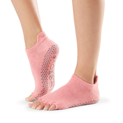 Half Toe Low Rise in Melon Grip Socks - ToeSox - Mad-HQ