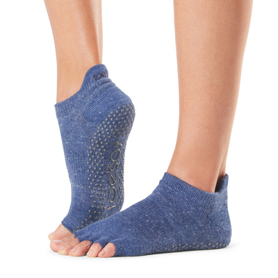Half Toe Low Rise in Navy Grip Socks - ToeSox - Mad-HQ